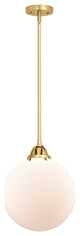 Beacon Mini Pendant, Satin Gold, Matte White, Matte White