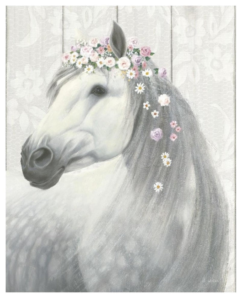 "Spirit Stallion II on Wood" Digital Paper Print by James Wiens, 24"x30"