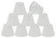 Aspen Creative 32066-9 Hardback Empire Clip-On Lamp Shade White 3" x 5" x 4"