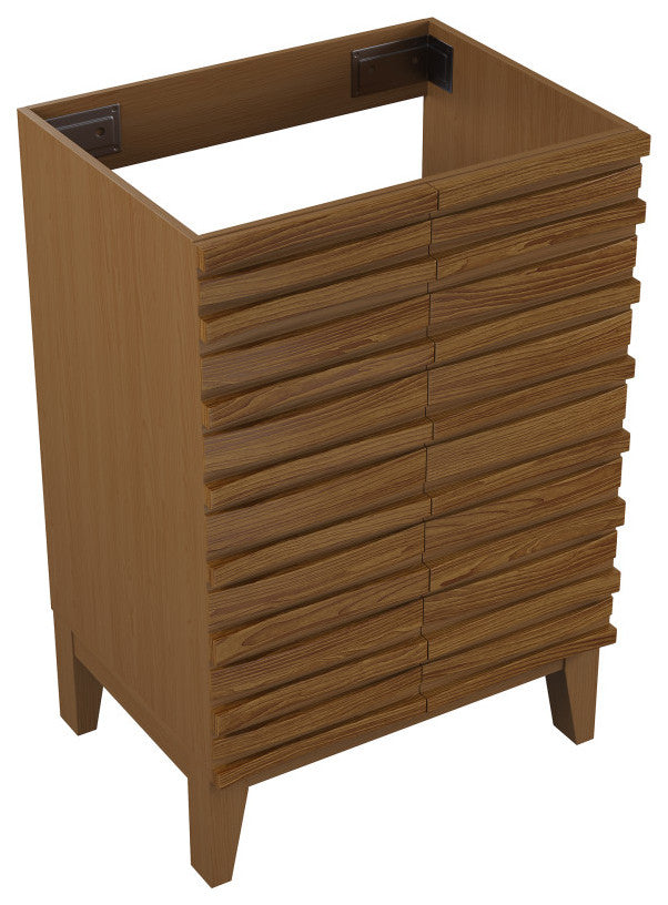 Cascade 24'' Bathroom Vanity, Brown Oak Cabinet