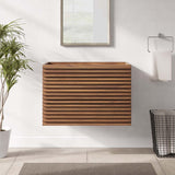 Render 30" Wall-Mount Bathroom Vanity, Walnut