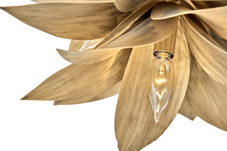 Fredrick Ramond FR30811 Agave 4 Light 16"W Convertible Pendant - Burnished Gold