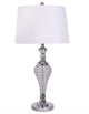 Set of 2 Silver Acrylic Beads Metal Table Lamps