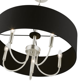 Livex Lighting 5 Light Brushed Nickel Pendant Chandelier