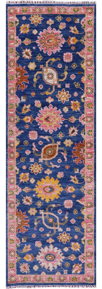 2' 7" X 8' 5" Handmade Turkish Oushak Wool Runner Rug - Q15911