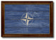 Nato Country Textured Flag Print With Brown Gold Frame, 15"X21"