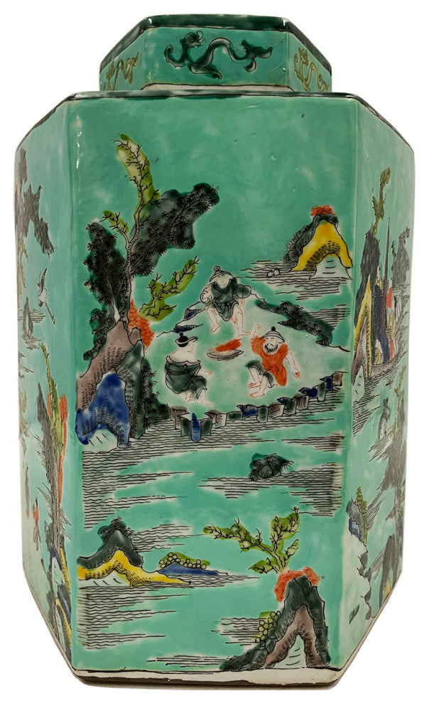 Consigned Early 20th Century Chinese Porcelain Vase/Jar With Lid