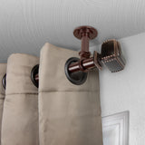 Studded Ceiling 1" Curtain Rod/Room Divider, Bronze, 48-84"