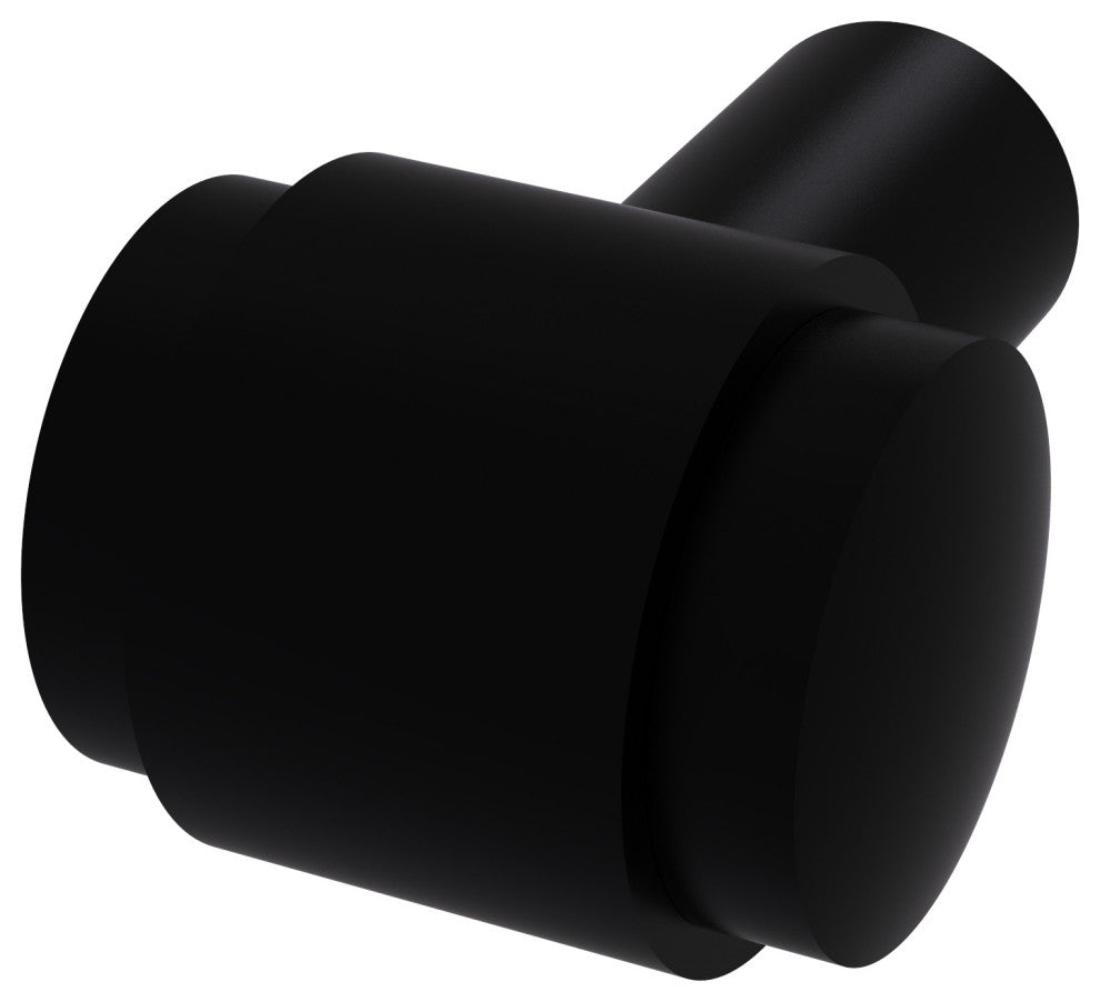 1" Cabinet Knob, Matte Black