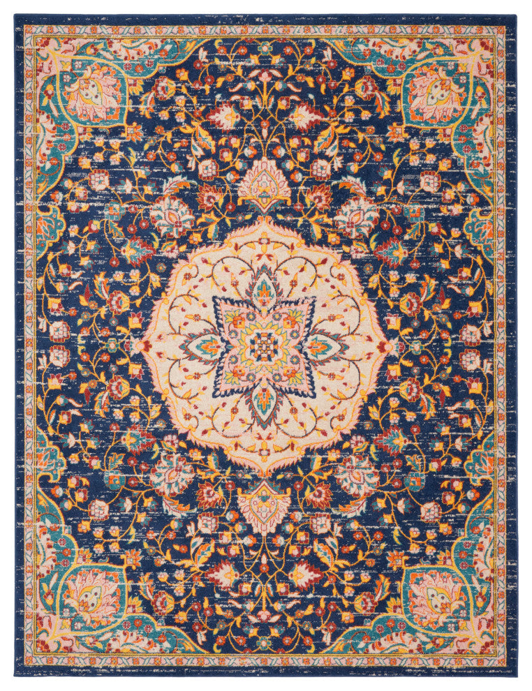 Nourison Passion 8' x 10' Navy Multicolor Transitional Indoor Area Rug