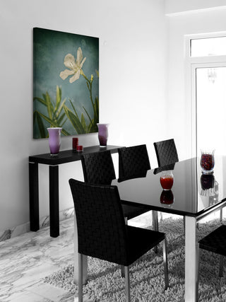 "White Flower Left" Painting Print on Wrapped Canvas, 20x30