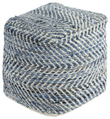 Chevron Pouf