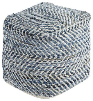 Chevron Pouf