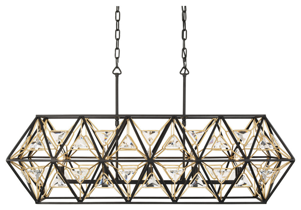 Marcia 5-Lt Linear Pendant - MB/FG