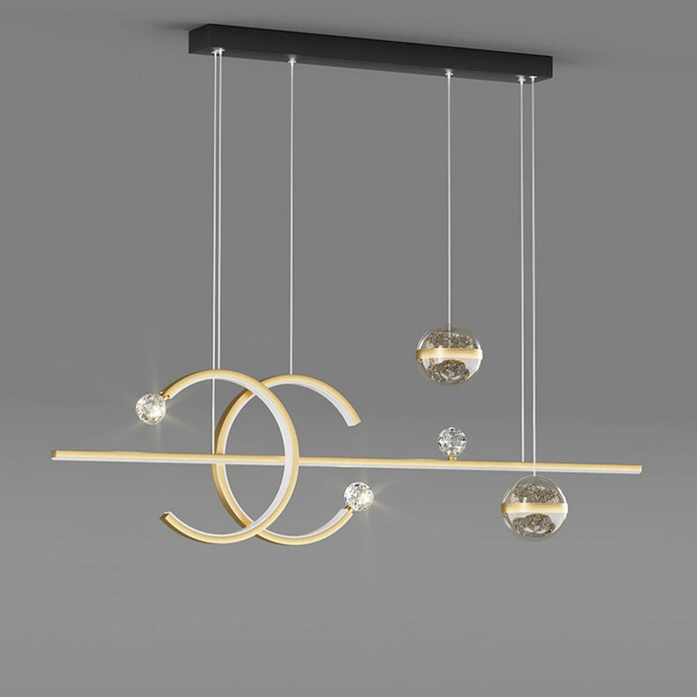 Airolo | Pendant Light In A Nordic Style For Dining Room, Golden, Trichromatic Light