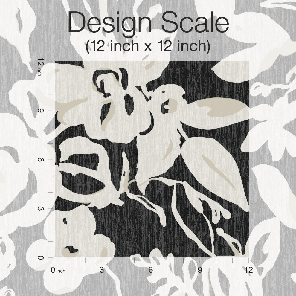 Brushstroke Floral Wallpaper