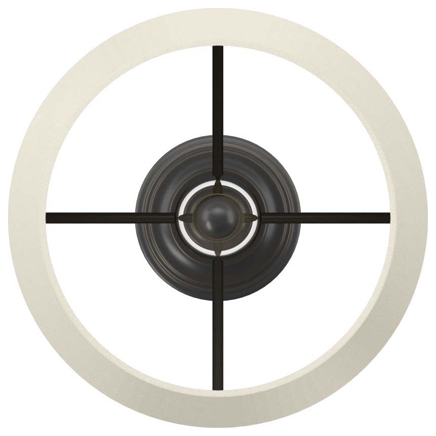 Table Lamp, Bronze And Gold Finish, Beige Hardback Fabric Shade, Set of 2