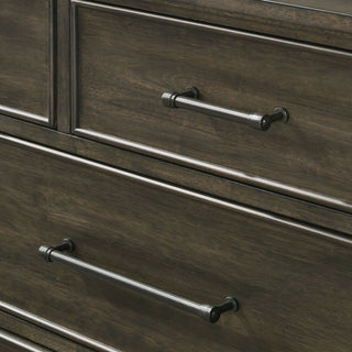 Hawthorne 6-Drawer Rubberwood Chest, Brushed Charcoal