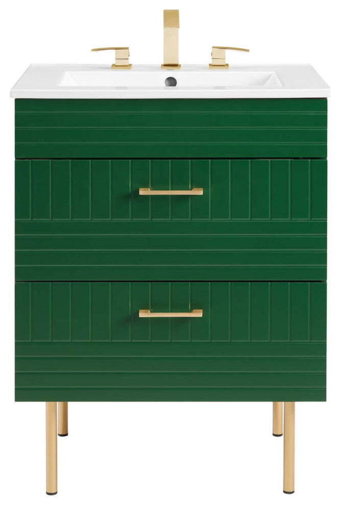 Daybreak 24" Bathroom Vanity, Green White