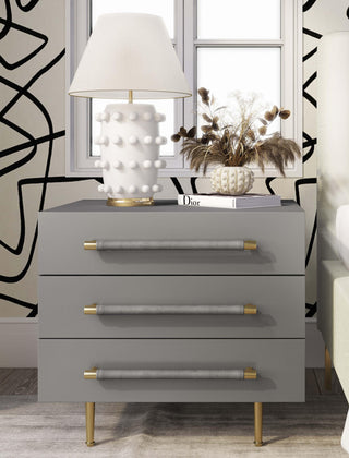 Trident Nightstand, Gray