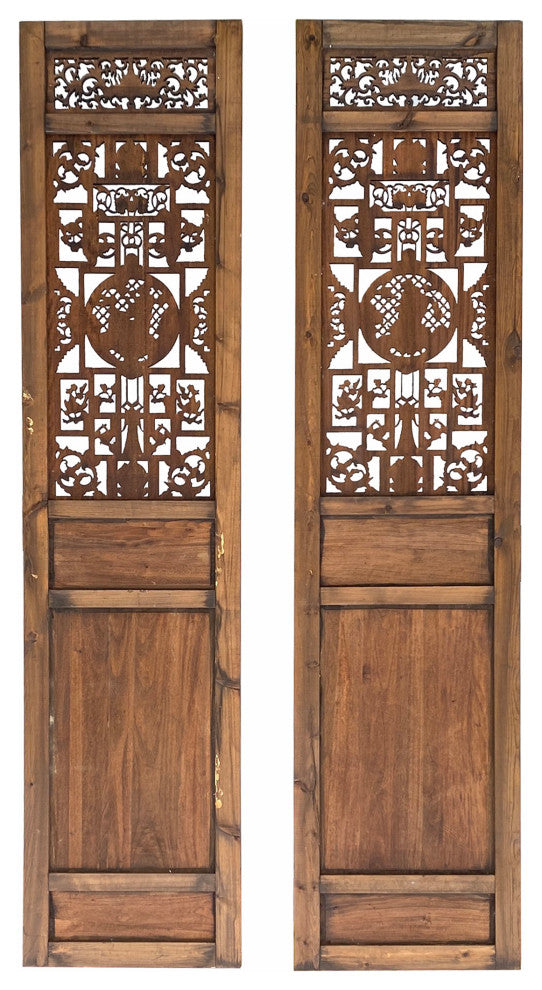 4 Vintage Chinese Eight Immortal Theme Wood Tall Panel Screen Divider cs6973S