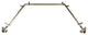 Florence 13/16" Bay Window Curtain Rod, Antique Brass