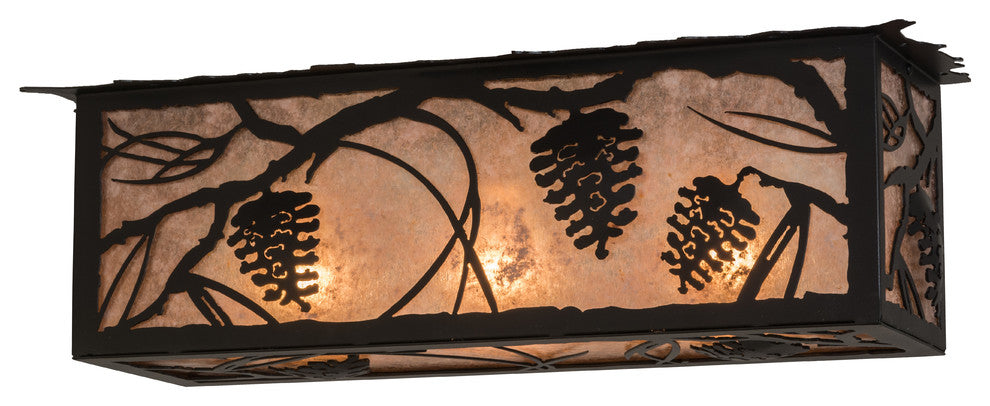 24L Whispering Pines Oblong Flushmount