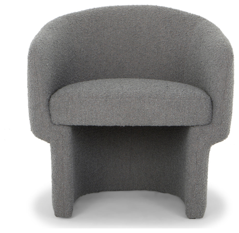 Metro Jessie Accent Chair, Charcoal Boucle Upholstery