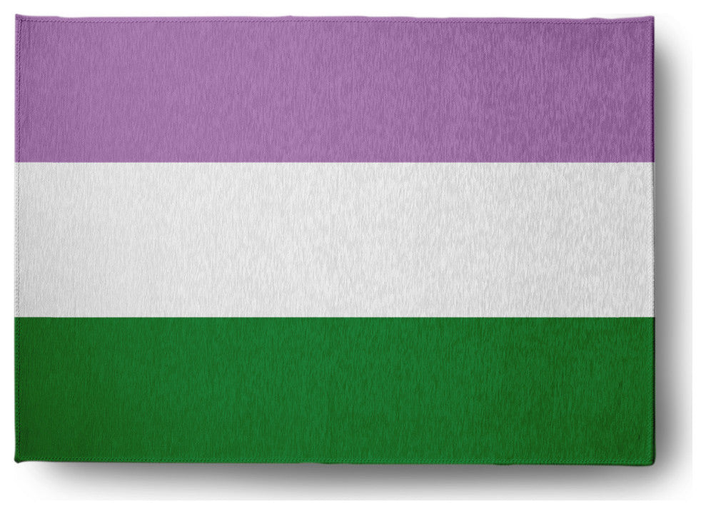Genderqueer Chenille Rug, Genderqueer, 5'x7'