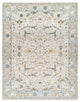 Surya Dresden DRE-2309 Machine Woven Area Rug, Taupe, Off-White, Dusty Sage, Deep Teal, Olive, Light Gray, 6'7" X 9'6"