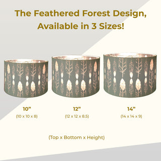 Royal Designs Modern Trendy Decorative 2-Sided Silhouette Hardback Lampshade, Fe