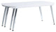 Lv00363, Coffee Table, White and Chrome Finish, Patina