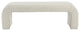 Niagara Boucle Fabric Upholstered Bench, Cream, 52" Wide