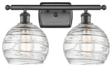 Deco Swirl Bath Vanity Light, Oil Rubbed Bronze, Clear