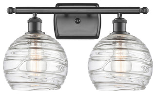 Deco Swirl Bath Vanity Light, Oil Rubbed Bronze, Clear