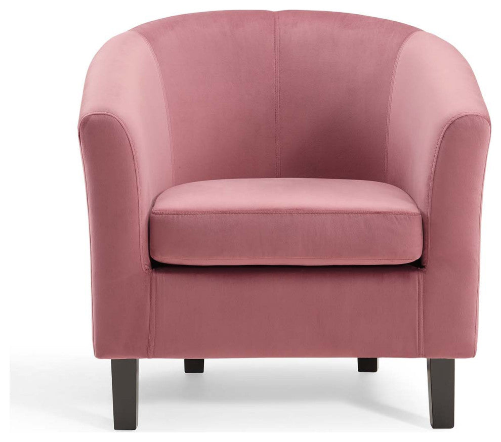 Armchair Accent Chair, Velvet, Pink, Modern, Living Lounge Hotel Hospitality