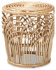 Latona Modern Bohemian Natural Brown Finished Rattan End Table