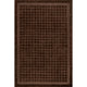 Fritz Checkered Wool Area Rug, Brown 6' x 9'