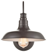 1 Light 11 in. Powder Coat Bronze Outdoor