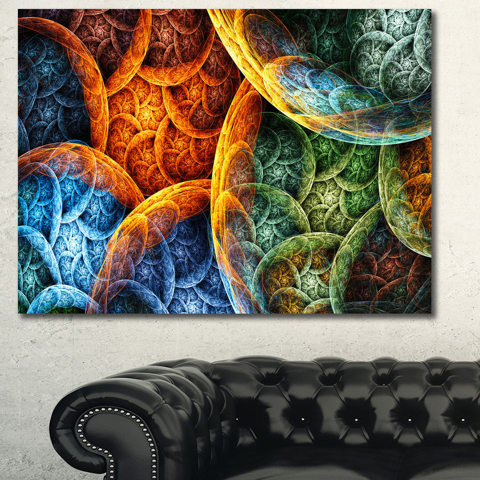 Vibrant Colorful Clouds, Abstract Canvas Art Print, 40x30