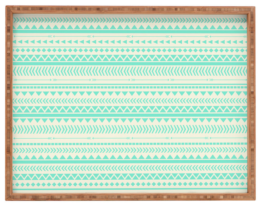 Deny Designs Allyson Johnson Mint Tribal Rectangular Tray