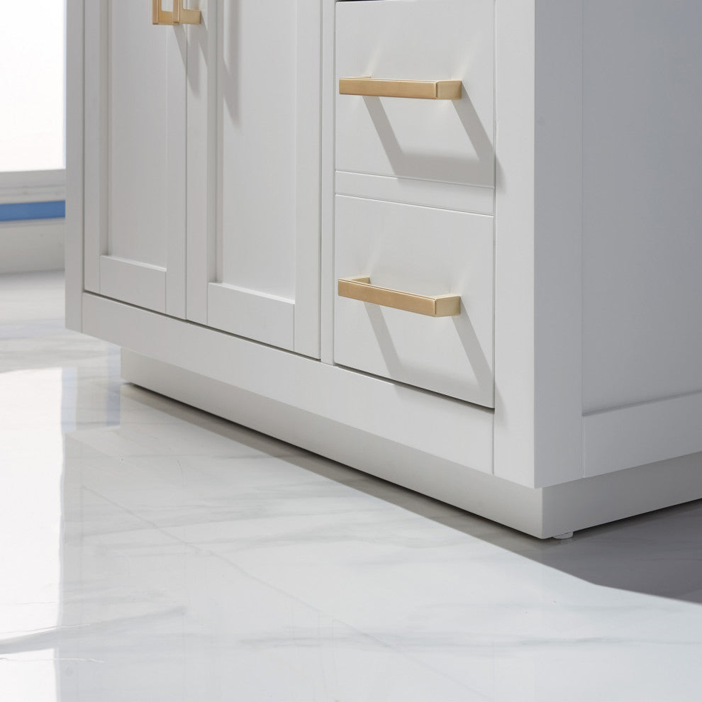Ivy White Bathroom Vanity Set, 36", Without Mirror