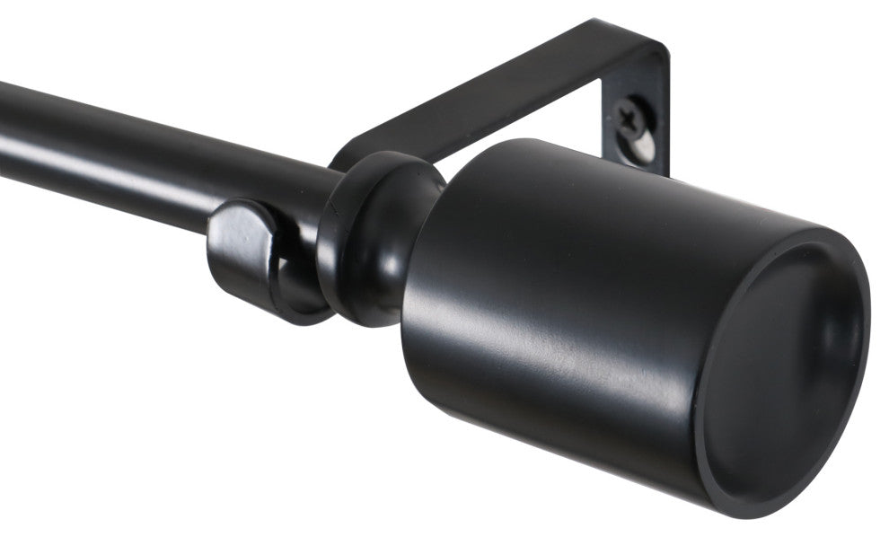 UTOPIA ALLEY 3/4 Inch Curtain Rod - Curtain Rods For Windows 86 to 120", Black