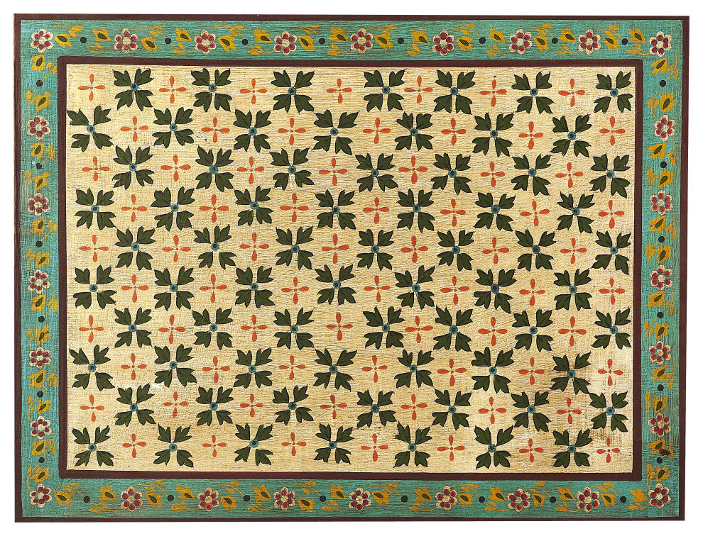 Full view highlighting side panel and decorative pattern.