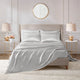 Madison Park Essentials Satin Luxury 6 PC Sheet Set, Light Grey