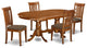 Plpo5-Sbr-C, 5-Piece Dining Room Set, Dining Table and 4 Dining Chairs
