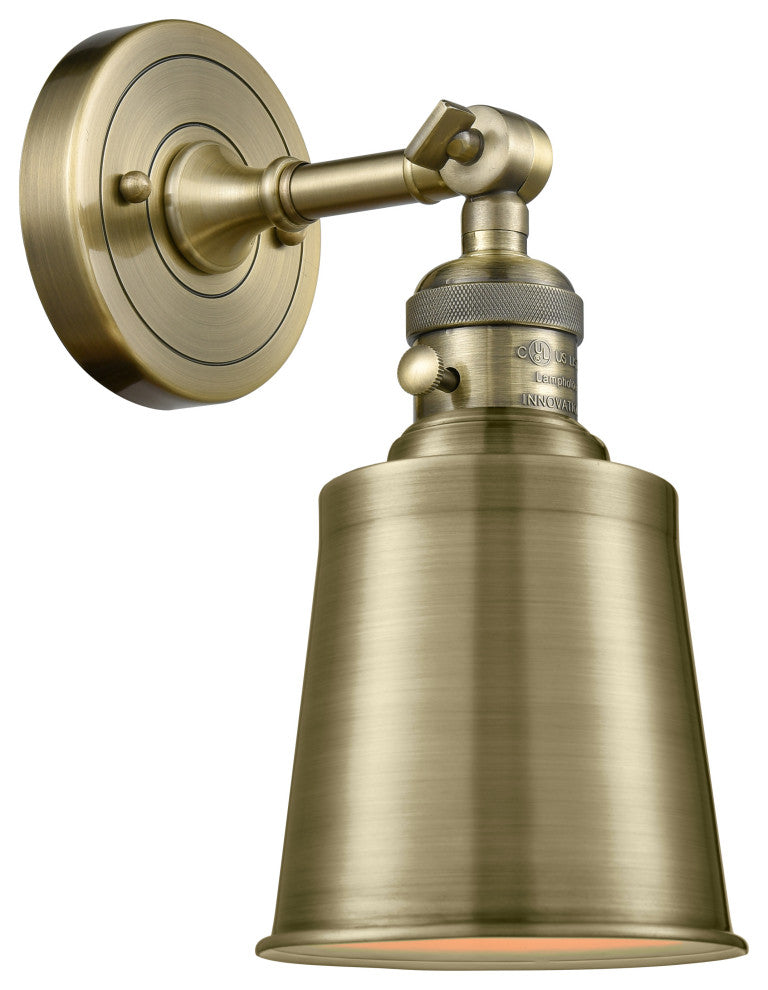 INNOVATIONS 203SW-AB-M9-BK 1-Light Sconce Antique Brass