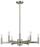 Chandelier 6-Light, Satin Nickel