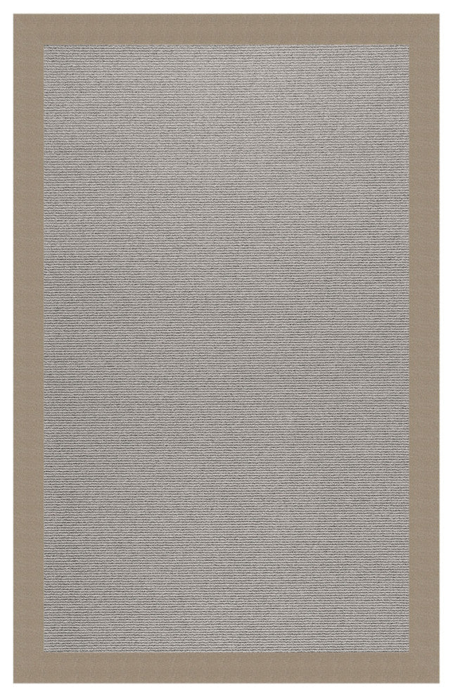 Zoe Platinum Sisal Tufted Area Rug, Buff, 8'x10'