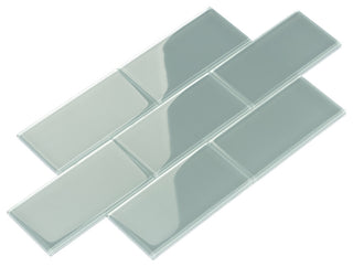 3"x6" Glass Subway Collection, Agreeable Gray